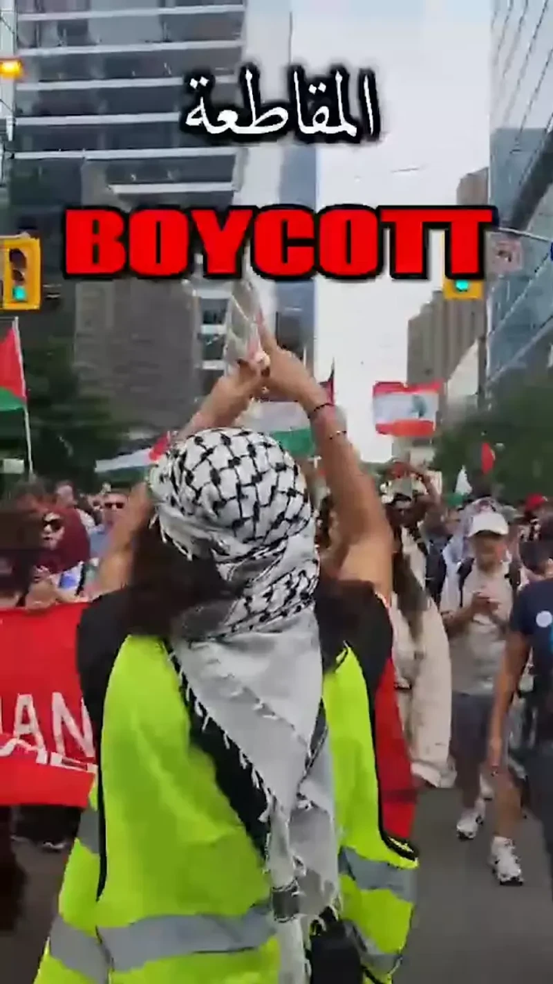 5 Ways to Resist Imperialism at Home Instagram Jun 24 2024_Siram Tortumlu posts Toronto rally video where woman makes inverted triangle with her hands and protesters yell Resistance.mp4_#13